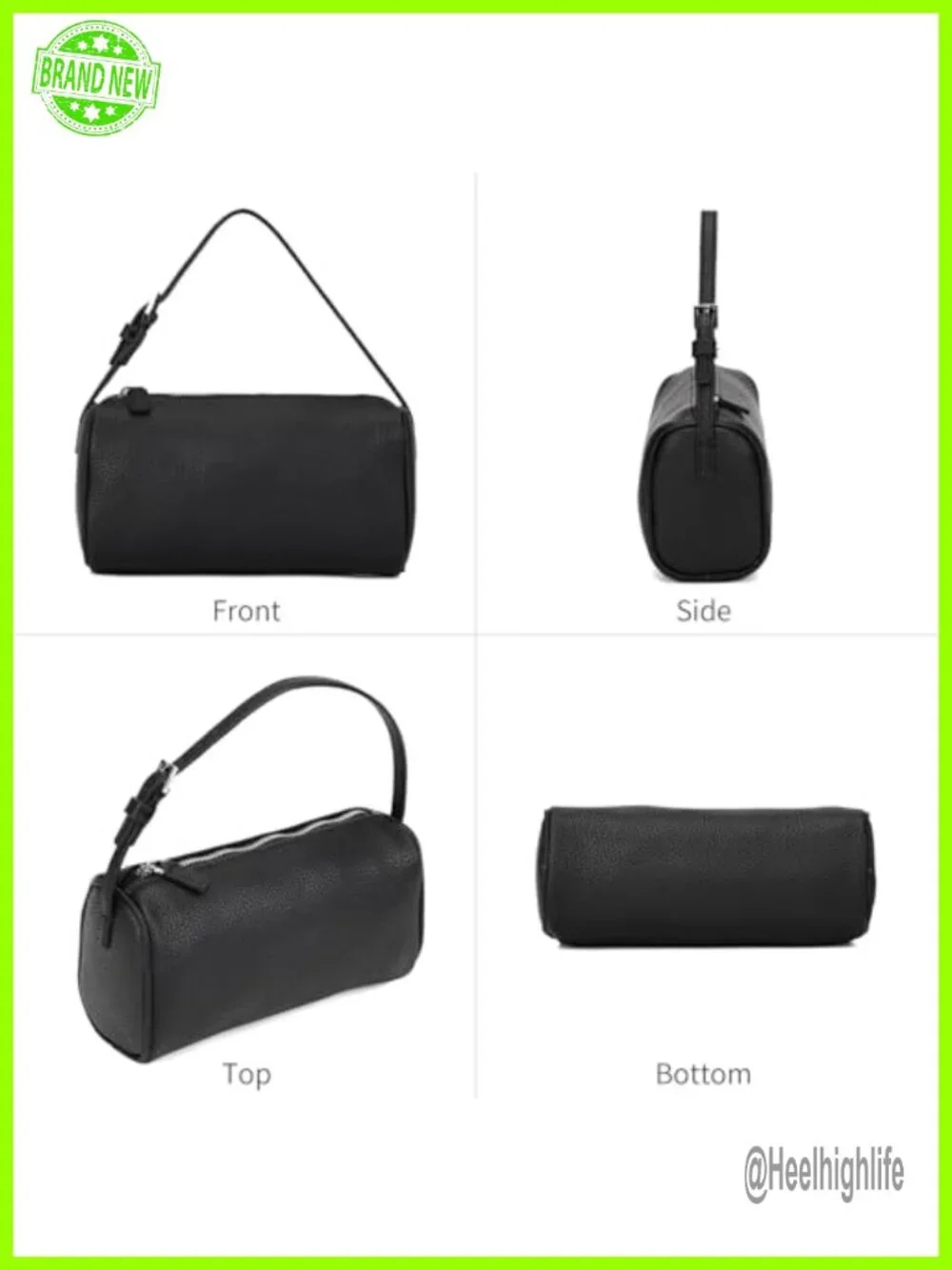 PU Leather Hobo Crossbody Bag Small Casual Barrel Purse